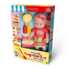 Boneca Sapekinha Fast Food Hamburguer Meninas - Milk