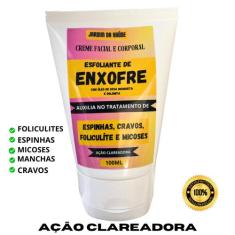 Creme Esfoliante de Enxofre 100g Foliculite, Clareamento, Trata Acne, 