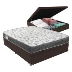 Conjunto Box Com Baú Casal Marrom Ortobom Iso100 D33