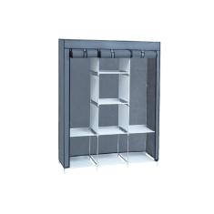 Guarda Roupas Desmontável Armário Organizador Dobrável Cinza