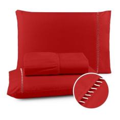 Lençol Solteiro 2 peças Algodão 400 Fios Toque Macio Aveludado - Gaby 