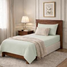 Lençol Solteirão 400 Fios 2 Peças 100% algodao - Rafaloro, Cinza