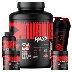 Kit Mass Hipercalórico + Bcaa + Creatina + Glutamina + Coqueteleira-Unissex