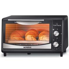 Forno Elétrico Pratic Cook FR-09 6L 650W com Timer 15 Minutos Porta de Vidro Preto Mondial 220V