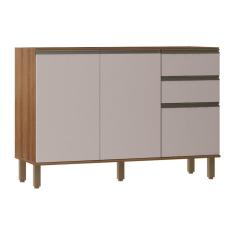 Balcão de Cozinha sem Tampo 120cm 3 Portas 2 Gavetas Diana Luciane Móveis