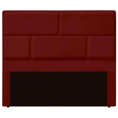 Cabeceira Casal King Size Estofada Para Cama Box Jade Veludo Cor Marsala