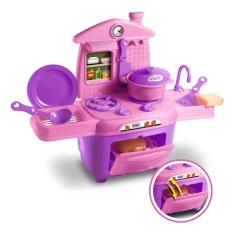 Brinquedo Cozinha Completa Rosa Meninas - Zuca Toys