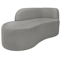Divã Recamier Orgânico Tokyo 160cm Lado Esquerdo Bouclé Cinza