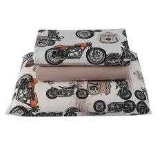 Jogo De Cama Lençol Em Malha Solteiro Moto 3 Peças - Bege