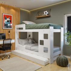 Treliche 100% MDF com Prateleira Vegas Branco - Tigus Baby