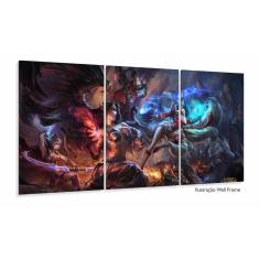 Quadro Decorativo Jogos lol 3 peças 120x60