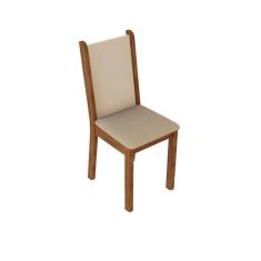 Kit 4 Cadeiras 4291 Madesa Rustic/Crema/Pérola