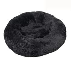 Cama de cachorro calmante para cães pequenos – Cama de cachorro pequena lavável com donut, cama de gato de pelúcia macia redonda anti-ansiedade, serve para toPets, diâmetro: 43 cm