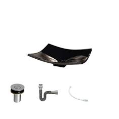 Kit Cuba F44 C/Válvula Click 1''B (2,6cm) + Sifão Cromado + Flexível Preto