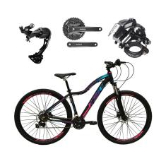 Bicicleta Aro 29 Ksw Mwza Feminina Câmbio Traseiro Shimano Alívio e Altus 27v Hidráulico Trava-Feminino