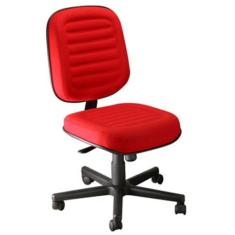 Cadeira Diretor Sem Braços Linha Blenda Vermelho - Design Office Móvei
