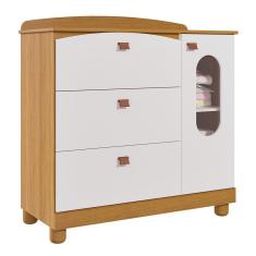 Cômoda Infantil Fofura 1 Porta e 3 Gavetas - Permóbili Baby
