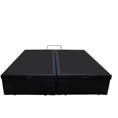 Cama Box Baú Casal Bipartido Blindado Sintético Preto