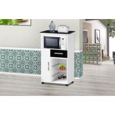 Balcão alto fruteira p/ microondas p/ forno elétrico com rodinhas atl.
