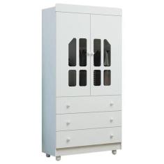 Guarda Roupa Infantil Katatau 2 Portas Branco Brilho - Reller