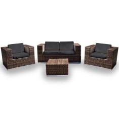 Conjunto de Sofá Fibra Sintética Cidade do Cabo - 1 Sofá 2L + 2 Poltro