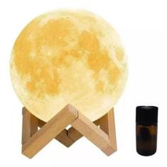Difusor Umidificador Aromatizador Luminária Lua 3D - B-max