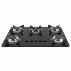 Cooktop Fogatti Safe Ferro Fundido 5 Bocas A Gas Preto Bivolt