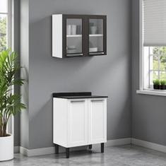 Cozinha Compacta em Aço 2 Peças 4 Portas Florença Itatiaia