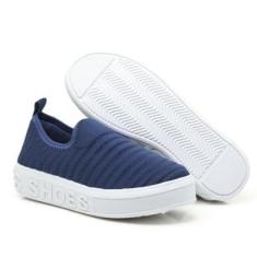 Tenis Feminino Slip On Shoes Bordado Reto-Feminino