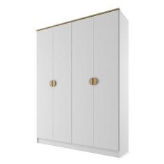 Guarda-Roupa Solteiro 100% Mdf Bp 4 Portas 2 Gavetas Asti - RR Móveis