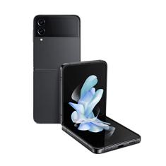 SAMSUNG Celular Galaxy Z Flip 4, Smartphone Android desbloqueado de fábrica, 128 GB, modo flexível, câmera mãos livres, compacto, design dobrável, tela informativa, versão dos EUA, 2022, grafite