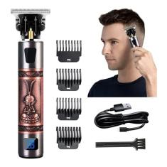 Aparador de cabelo com LCD + 4 pentes limitados e carregamento USB