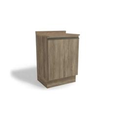 Balcão De Cozinha Maxxi G742 1 Porta C/tampo 60cm Nogal/nogal - Kappesberg