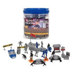 Balde Super Policial Civil Miniatura Divertido Brinquedo - Pica Pau