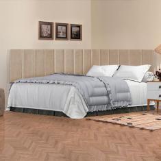 Cabeceira em L para quarto casal cama box - proteção estofada lateral 