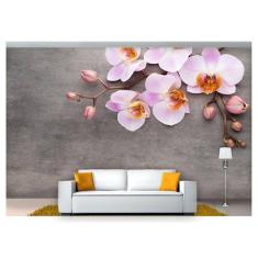 Papel De Parede Floral Flores Textura Sala 3D 3M² Xfl236