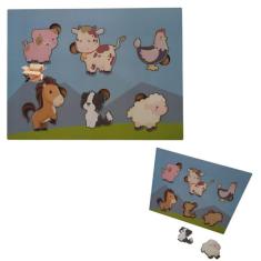 Brinquedo Pedagógico Madeira Quebra Cabeça De Encaixe Grande