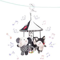  Brinquedos de bebê pendurados, brinquedos de assento de carro, brinquedo de carrinho de bebê com clipe para 3, 6 a 18 meses, chocalhos macios para as