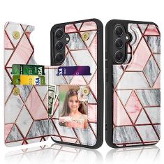 NJJEX Capa carteira para Samsung Galaxy A54 5G com suporte para cartão, slots para cartão de crédito de couro PU, capa flip fina com moldura de TPU (poliuretano termoplástico) com fecho magnético para