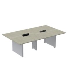 Mesa de Reunião 2400x1200 Mrcpb2412pp Nogueira Casablanca/Cinza