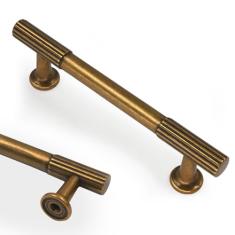 Asidrama Pacote com 10 puxadores de armário de cozinha de latão antigo de 96 mm, puxadores de armário de cozinha para puxadores de gaveta de armário