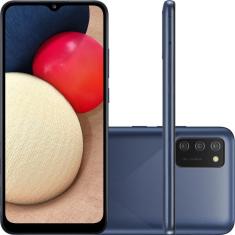 Smartphone Samsung Galaxy A02s 32GB 4G Wi-Fi Tela 6.5'' Dual Chip 3GB RAM Câmera Tripla + Selfie 5MP - Azul