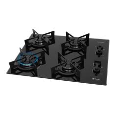 Cooktop a Gás Fischer 4 Bocas Fit Line Trempe Iron - Preto