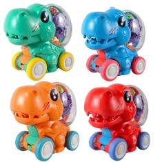 Brinquedo Carrinho Fricção Dino Infantil Com Luz Divertido Sortido Cas
