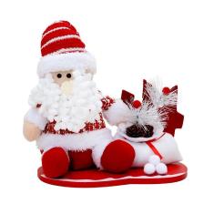 Boneco Papai Noel Enfeite Natalino Decorativo Tecido 25cm