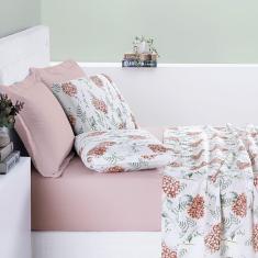 Jogo De Cama Cotton Select Casal Padrão 04 Peças - Hortência