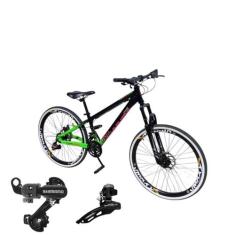 Bicicleta Aro 26 Vikingx Tuff 44 Aluminio Mtb 21v Shimano Dianteiro Tr