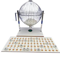 Jogo De Bingo Profissional Tabuleiro Em Madeira Bolas Ping-Pong N°4