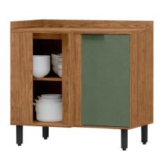 Balcão de Cozinha Toscana 100% Mdf 1 Porta Freijó/Jade - Mx Móveis, Mo