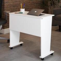 Mesa Escrivaninha Dobrável Alpes com Rodízio Branco - Panorama Móveis,